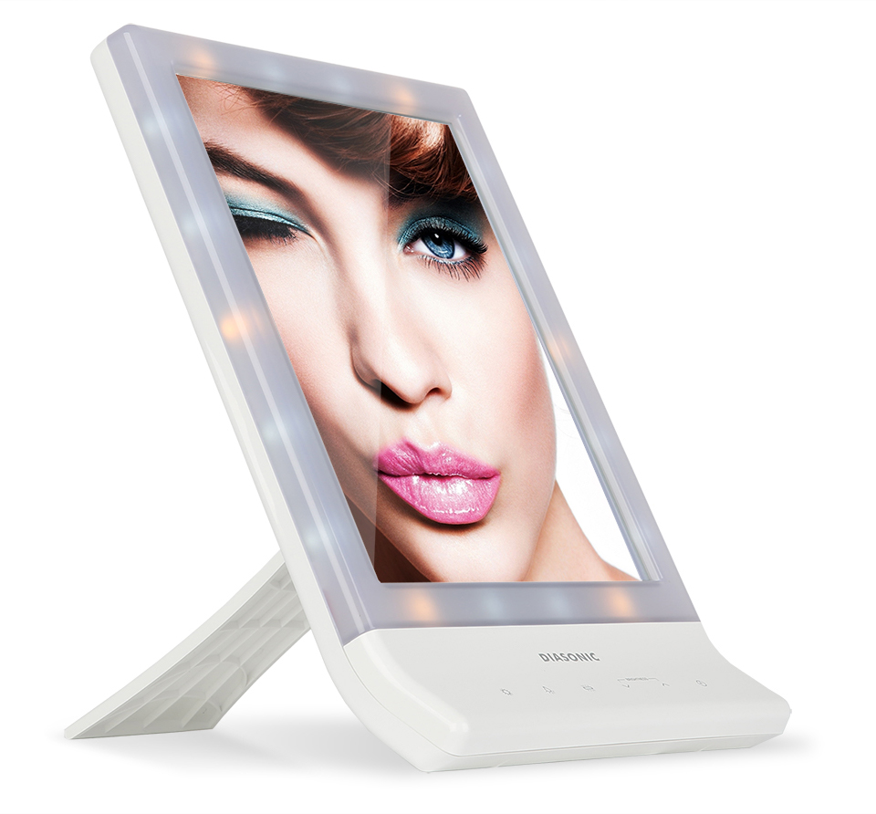 Sminkspegel för bord och vägg LED belysning 5-stegs ljusstyrka och 3 ljustemperaturer